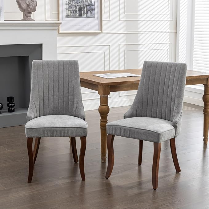 NicBex Haerin-SD-00129-LWJ Dining Chairs, 24.6"x19.7"x37.5", Gray - LeafyLoom