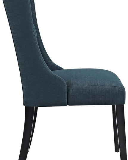 Modway Baronet Modern Tufted Upholstered Fabric Parsons Kitchen and Dining Room Chair in Azure - LeafyLoom