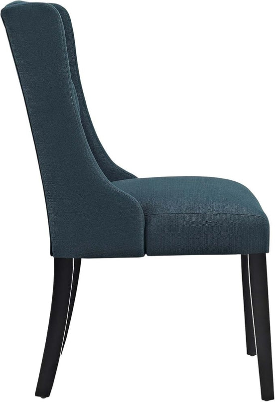 Modway Baronet Modern Tufted Upholstered Fabric Parsons Kitchen and Dining Room Chair in Azure - LeafyLoom