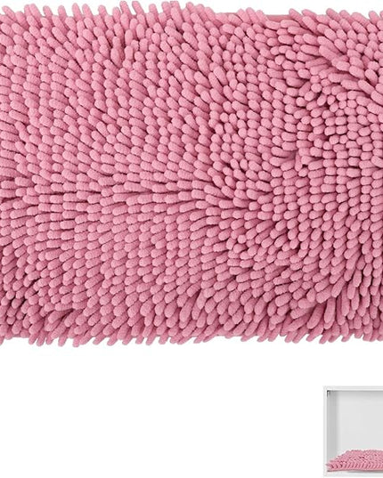 Locker Rug school girl rugs Carpet Chenille 100% Microfiber Locker Carpet with Non Skid Backing Locker Decorations (Pink, 11.5X17.5) - LeafyLoom