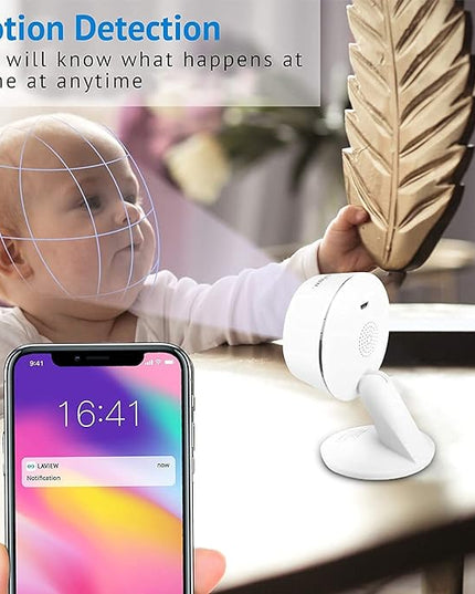 LaView 5G& 2.4GHz Security Cameras 4pcs, Home Security Camera Indoor 1080P, Wi-Fi Cameras Wired for Pet, Motion Detection, Two-Way Audio, Night Vision, Works with Alexa, iOS & Android & Web Access LaView