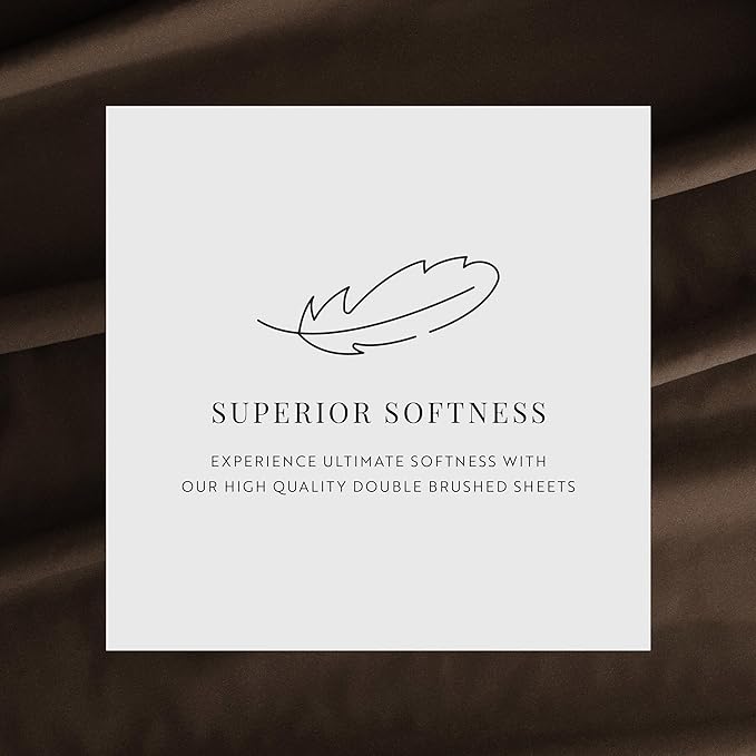 Linen Market Bed Sheets for Queen Size Bed (Chocolate) - Sleep Better Than Ever with These Soft and Cooling Queen Sheets - Deep Pocket Fits 16" Thick Beds - 4 Piece Queen Sheet Set - LeafyLoom