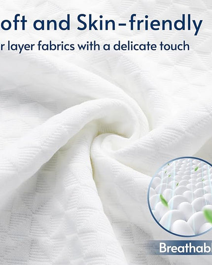 viewstar King Size Pillows Shredded Memory Foam Pillows 2 Pack, Adjustable Firm King Size Pillows for Side Back Stomach Sleepers, Bed Pillows with Washable Removable Cover 19"x 33" - LeafyLoom