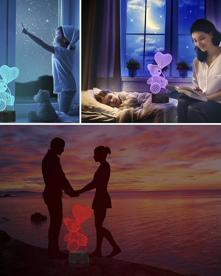 3D Ballet Girl Night Light 16 Color Change LED Powered Remote Control Touch Switch Table Desk Lamp Acrylic Flat ABS Base USB Charger Home Decoration Toy Birthday Xmas Kid Children Gift - LeafyLoom