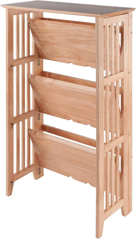 Winsome Wood Mission Shelving, Natural - LeafyLoom