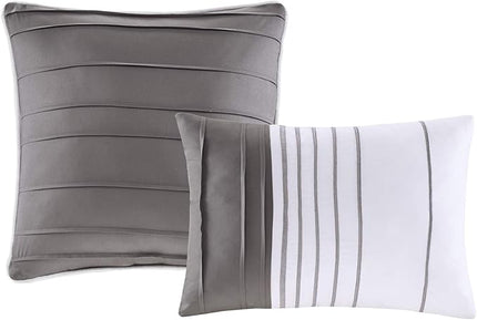 Intelligent Design Rudy Cozy Comforter Casual Cabin Lodge Plaid Design, All Season, Hypoallergenic Cover, Soft Bedding Set with Matching Sham, Decorative Pillow, RBlack Full / Queen - LeafyLoom