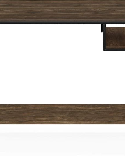 FURINNO Moretti Lifestyle Study Desk, 35 Inches, Columbia Walnut - LeafyLoom