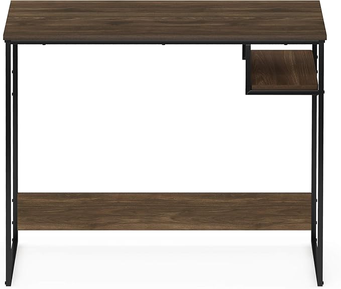 FURINNO Moretti Lifestyle Study Desk, 35 Inches, Columbia Walnut - LeafyLoom