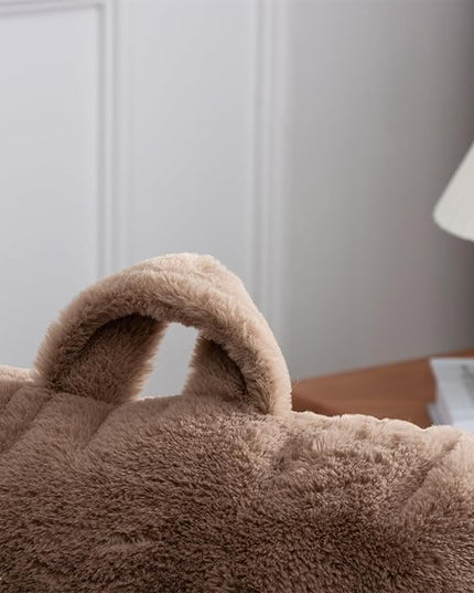 Aimuan Reading Pillow Bed Rest Wedge Large Adult Backrest Pillow with Arms Back Support for Sitting Up in Bed Cushion Incline Rest Sleeping Snoring Pillow,Brown Large - LeafyLoom