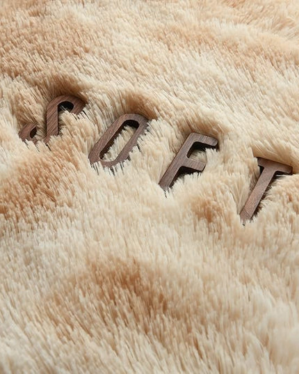 6x9 Large Area Rugs for Living Room, Super Soft Fluffy Modern Bedroom Rug, Tie-Dyed Beige Indoor Shag Fuzzy Carpets for Girls Kids Nursery Room Home Decor - LeafyLoom