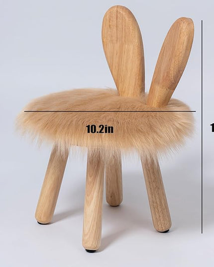 Wooden Toddler Chair Rabbit Stool Suitable for A Variety of Color Rest Stool for Any Room Decoration Game Room Cute Chair - LeafyLoom