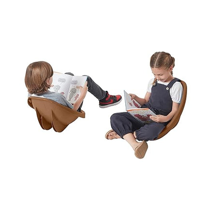 ECR4Kids Leaf Floor Seat, Rocker Chair, Chocolate, 6-Piece - LeafyLoom
