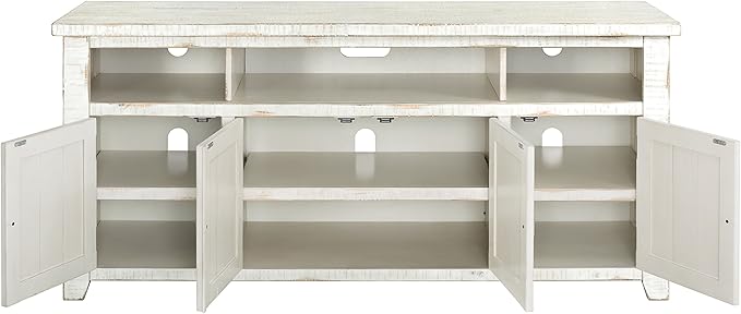 Martin Svensson Home Nantucket 65" TV Stand, Antique White - LeafyLoom