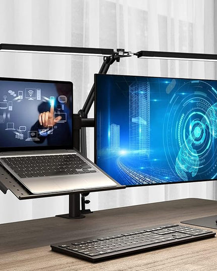 Bright 24W Clamp Desk Lamp - Adjustable Color and Brightness - Perfect for Home Office, Studio, and Reading - LeafyLoom
