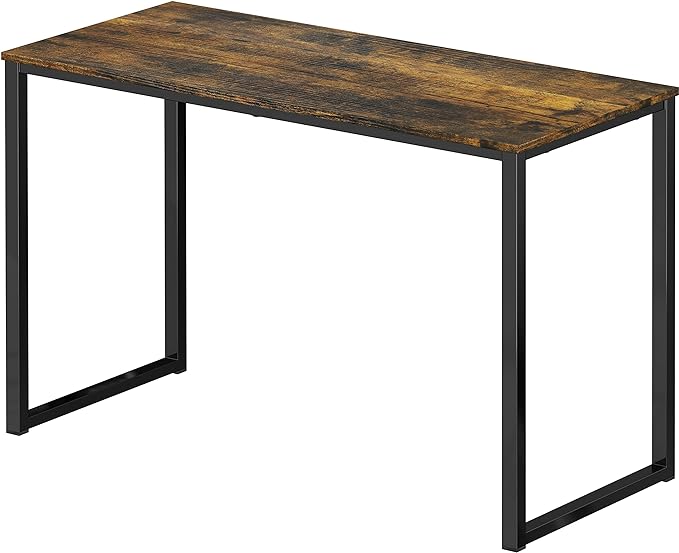 SHW Mission 32 inches Office Desk, Rustic Brown - LeafyLoom