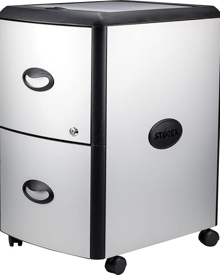 Storex 61351C01C File Cabinet, Black - LeafyLoom