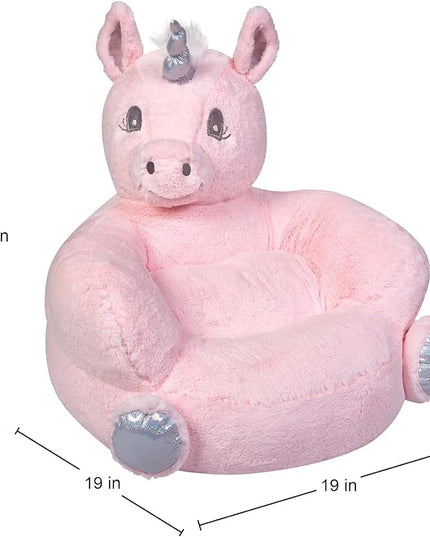 Trend Lab Pink Unicorn Toddler Chair Plush Character Kids Chair Comfy Furniture Pillow Chair for Boys and Girls, 21 x 19 x 19 inches - LeafyLoom