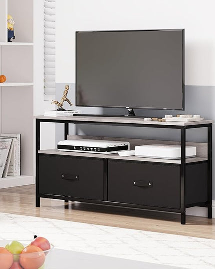 IDEALHOUSE Dresser TV Stand 50 Inch Entertainment Center with Storage TV Stand for Bedroom Small TV Stand Dresser with Drawers and Shelves, TV & Media Console Table Furniture for Living Room, Black - LeafyLoom