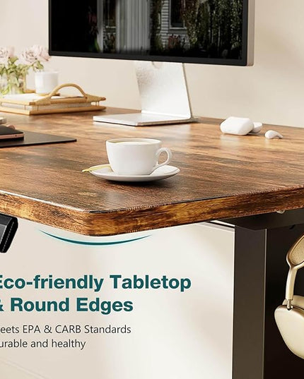 NicBex Laik-DW-00020-DX Desks, 62" W x 23" D x 28" H, Brown - LeafyLoom