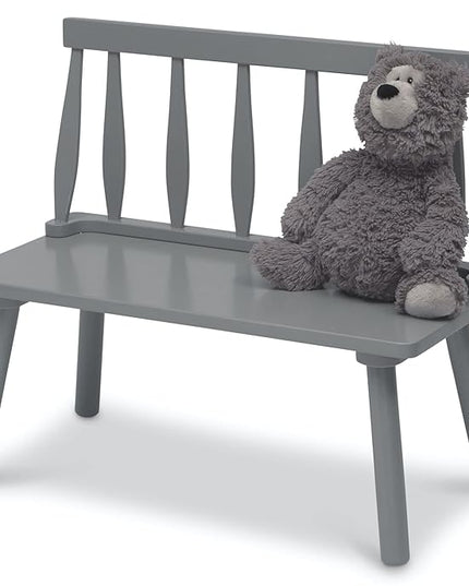 Delta Children Windsor Bench, Grey - LeafyLoom