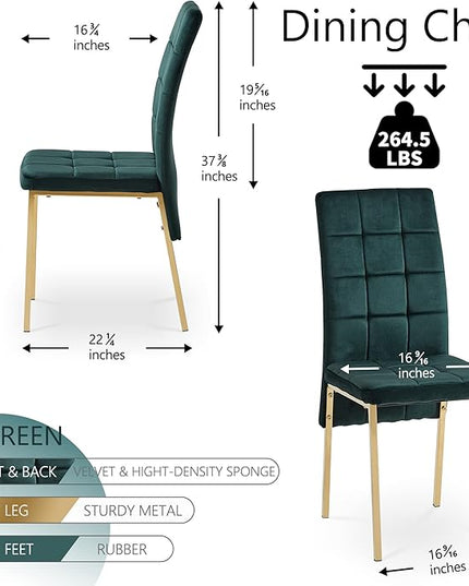 NicBex Haerin-SD-00335-LWJ Dining Chairs, 20.3"x16.1"x36.2", Green - LeafyLoom