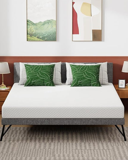 Queen Mattress 6 inch Gel Memory Foam Mattress Queen Mattresses Medium Firm Mattresses for Cool Sleep Relieving Pressure Relief CertiPUR-US Certified Mattress in a Box - LeafyLoom