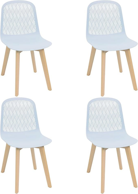 Armless Modern Chairs with Wood Legs for Living, Bedroom, Kitchen,Dining,Lounge Waiting Room, Restaurants, Cafes, Set of 4… - LeafyLoom