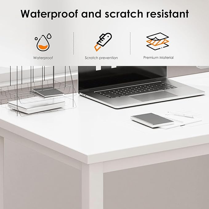 DlandHome 39 inches Small Computer Desk for Home Office Activity Table Writing Table for Small Spaces Study Table Student Laptop Desk White DND-AC3DW-100 - LeafyLoom