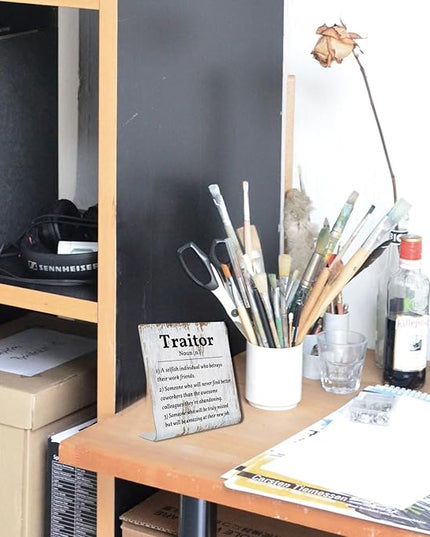 Coworker Leaving Traitor Gifts Sarcastic Farewell Gifts for Coworkers Work Bestie Gifts Going Away Gift for Coworkers Woman Good Luck Gifts for Coworkers Leaving Colleague Farewell Signs Gift LD7 - LeafyLoom