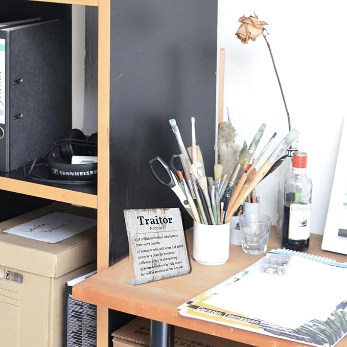 Coworker Leaving Traitor Gifts Sarcastic Farewell Gifts for Coworkers Work Bestie Gifts Going Away Gift for Coworkers Woman Good Luck Gifts for Coworkers Leaving Colleague Farewell Signs Gift LD7 - LeafyLoom