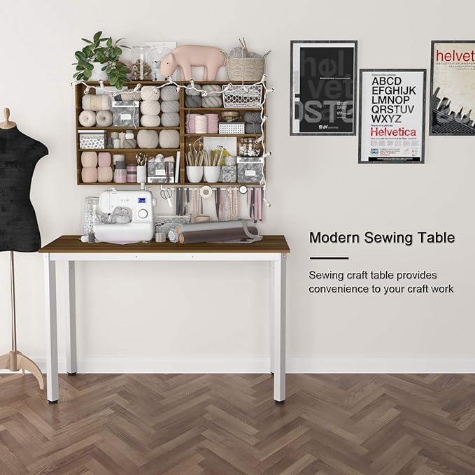 Weehom Computer Desk Home Office Writing Desk Study Laptop/Dining Table - LeafyLoom