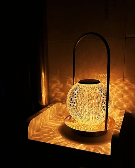 Portable Metal Desk Lamp, 16 Colors LED Rechargeable Night Light with Remote/Touch Control and USB, Gifts for Kids Friends Lover - LeafyLoom