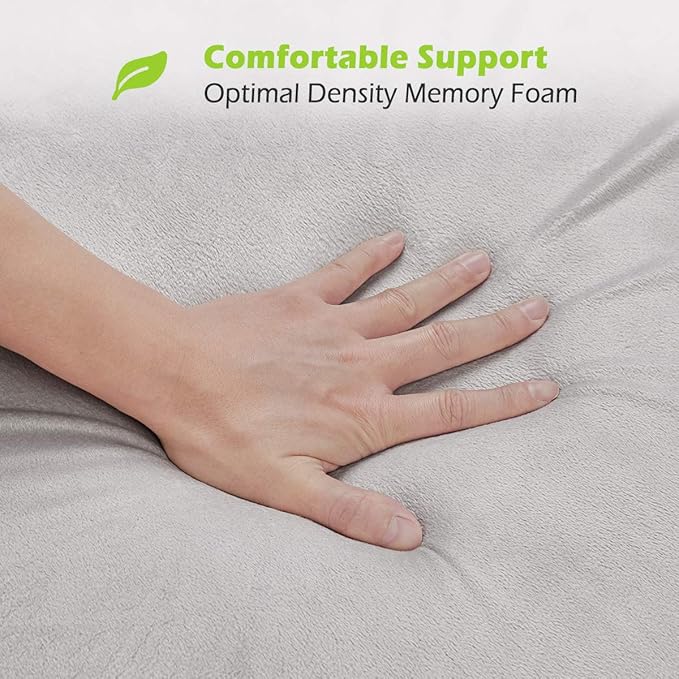 Bed Wedge Pillow, Triangle Adjustable Pillow Wedge, Memory Foam Sleeping Pillow for Legs with Washable Removable Cover, Post Surgery Pillow for Upright Sleeping, Reading, Back Pain - LeafyLoom