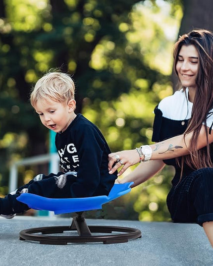 Autism Sensory Products Kids Swivel Chair for Autistic Kids Sensory Spinning Chair Spin Seat Sensory Indoor/Outdoor - Improve Balance & Motion Sickness Relief for Children & Teens - LeafyLoom