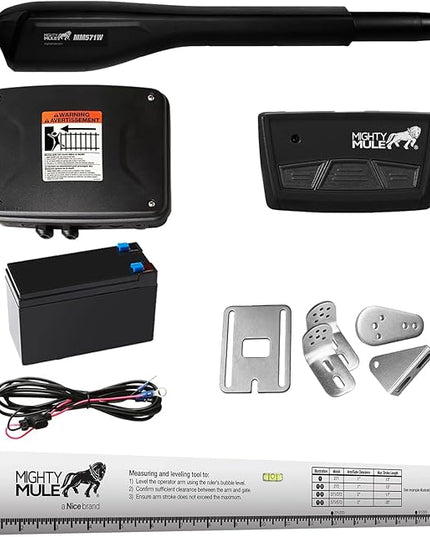 Mighty Mule MM571W-A Automatic, Single Gate Opener - Upgraded, Black MightyMule