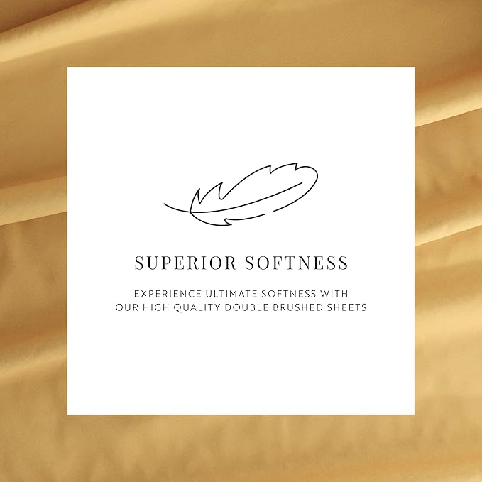 Linen Market Bed Sheets for King Size Bed (Gold) - Sleep Better Than Ever with These Soft and Cooling King Sheets - Deep Pocket Fits 16" Thick Beds - 4 Piece King Sheet Set. - LeafyLoom
