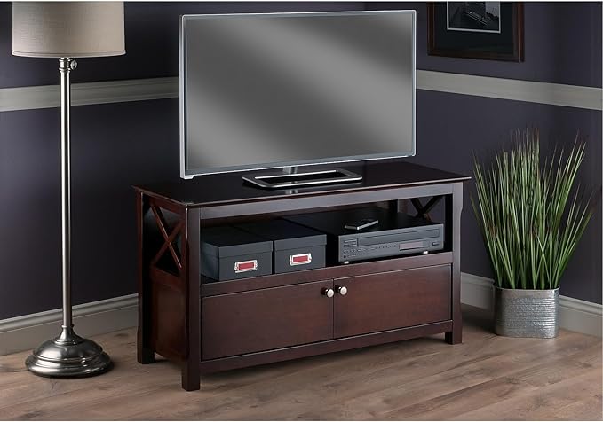 Winsome Xola 40643 Cappuccino TV Stand (40643) - LeafyLoom