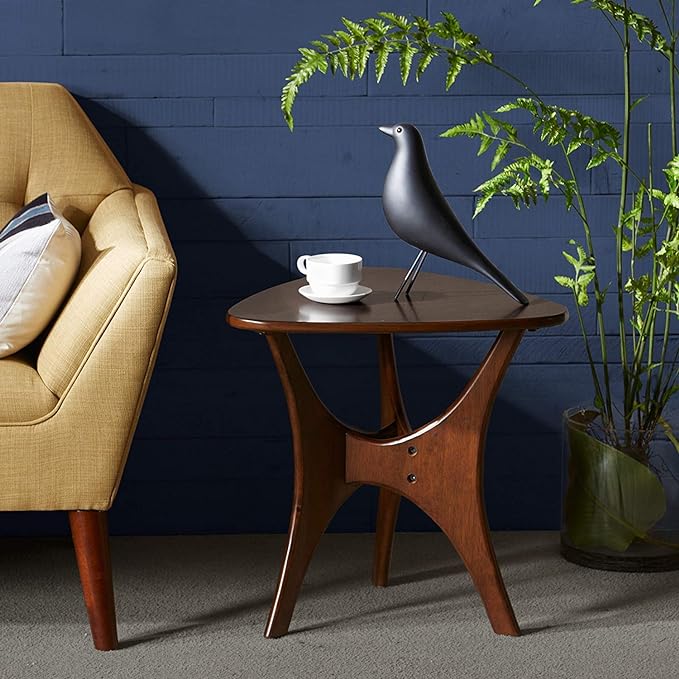 INK+IVY Blaze Accent Tables - Wood Side Table - Pecan, Mid-Century Modern Style End Tables - 1 Piece Small Tables For Living Room - LeafyLoom