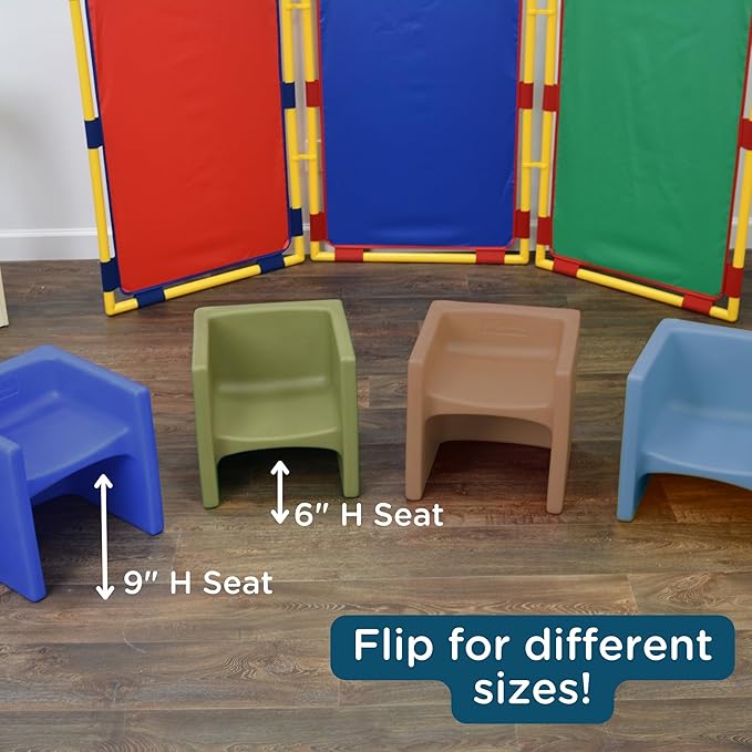 Children's Factory Woodland Set of 4 Cube Chairs - LeafyLoom