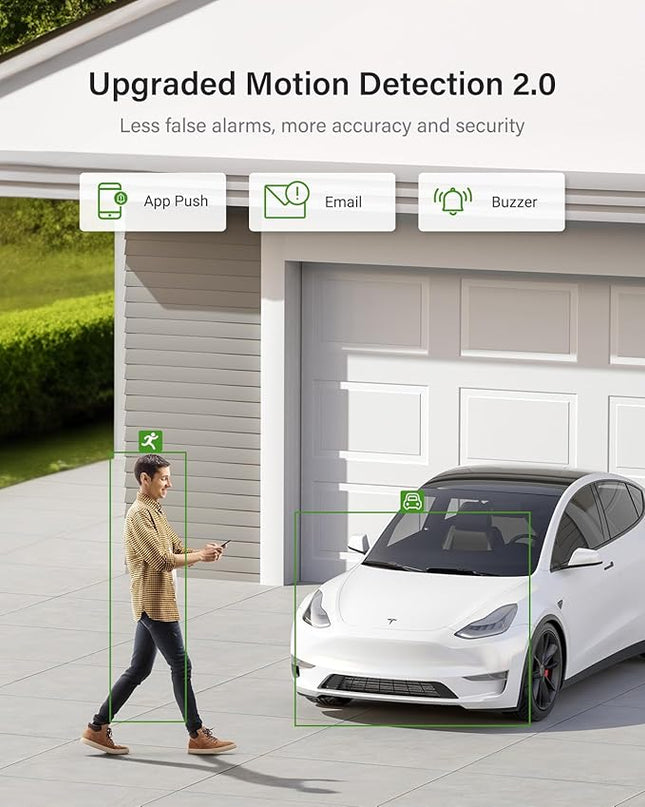 ANNKE Security Camera System, 3K Lite 5-in-1 H.265+ 8CH eDVR with 1TB eSSD and (4) 1080p (2MP) Weatherproof Surveillance Wired Cams, AI Human/Vehicle Detection, 100ft Night Vision, Email Alert ANNKE