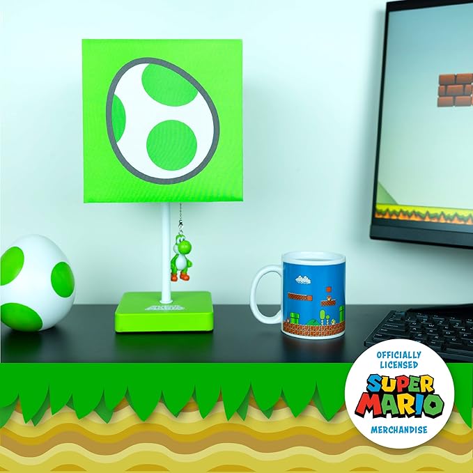 Paladone Super Mario Yoshi Lamp Officially Licensed Nintendo Room Decor Night Light - LeafyLoom