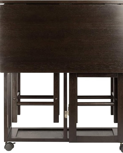 Winsome Suzanne 3-PC Set Space Saver Kitchen, Coffee Finish, 29.61x29.13x32.76 - LeafyLoom