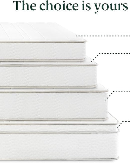 ZINUS 12 Inch Foam and Spring Hybrid Mattress [New Version], Full, Fiberglass free, Medium Firmness, Durable Support, Certified Safe Foams & Fabric, Mattress in A Box - LeafyLoom