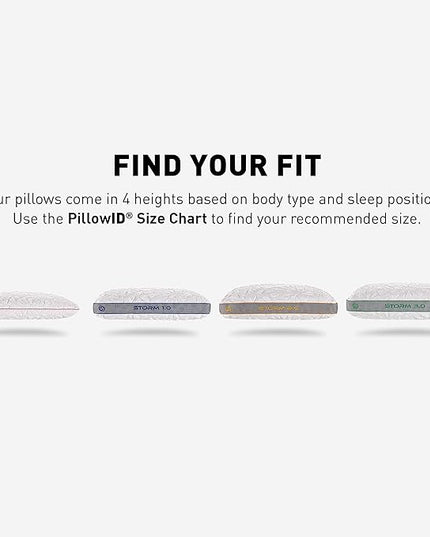 Bedgear Storm Performance Pillow - Size 0.0 - Cooling Pillow for Hot Sleepers - Medium Firmness Bed Pillow for All Sleep Positions - Hypoallergenic, Washable Removable Cover - 20" W x 26" L x 4.75" H - LeafyLoom