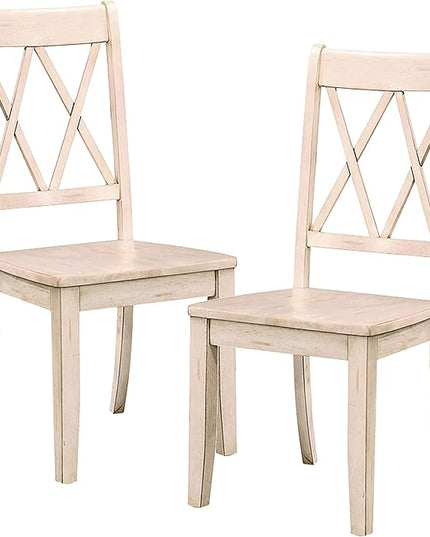 Homelegance Dining Chair (Set of 2), White - LeafyLoom