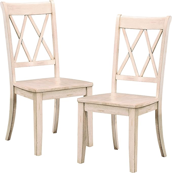 Homelegance Dining Chair (Set of 2), White - LeafyLoom