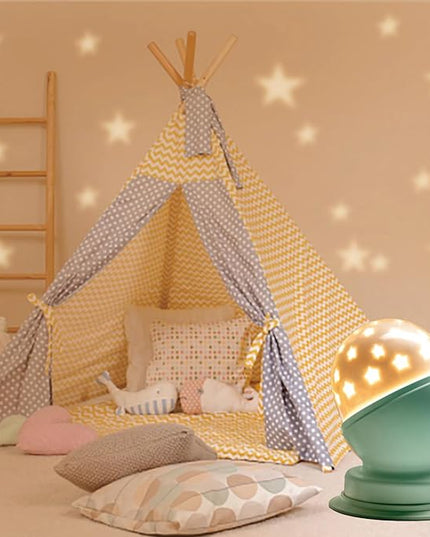 Star Night Light for Kids Star Night Light for Kids Bedroom Girls Night Light Starry Night Light Projector Plug in Night Light for Kids with Timer (1 Pack, 3000K) (3000K Warm White, green) - LeafyLoom