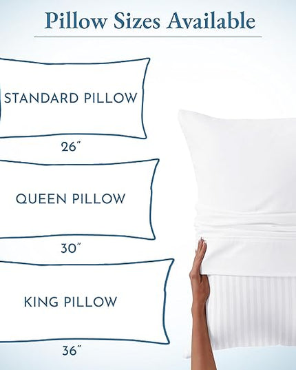 California Design Den 2-Pack Bed Pillows king size set of 2 for Sleeping, Cooling Luxury Hotel Pillows, for Back, Stomach or Side Sleepers - LeafyLoom