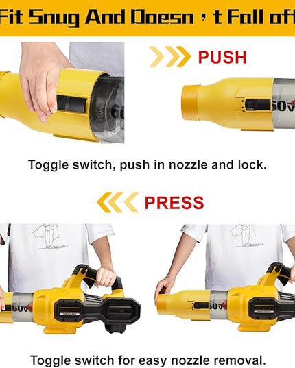 Leaf Blower Nozzle for Dewalt 60V MAX Leaf Blower(DCBL772X1 DCBL772B DCMBA572N), Car Drying Nozzle for Dewalt 60V - Bare Nozzle 1 Pack - LeafyLoom