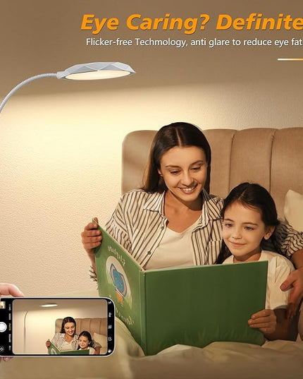 Floor Lamp, 18W Bright LED Floor Lamps for Living Room with Diamond-Surface, Stepless Adjustable Colors & Dimmer Standing Lamp with Timer, Remote & Touch Control, Reading Lights for Bedroom, Office - LeafyLoom